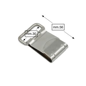 Alternative view of Moschettone in acciaio cromato mm 30 per valigie, valigie alluminio e flight cases