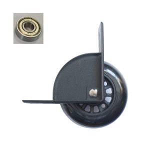 Alternative view of Ruota in PVC con cuscinetti a sfera ABEC7 per valigia, trolley, baule e flight case