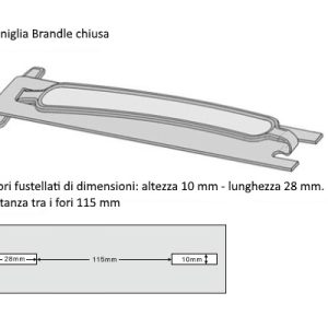 Alternative view of Maniglia e contropiastra in un unico pezzo rende impossibile perdere una delle due parti in magazzino