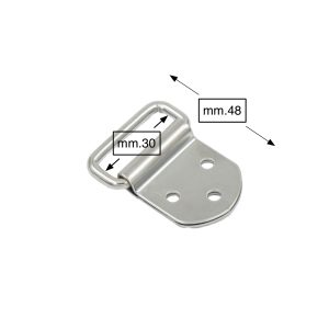 Alternative view of Piastrina attacco moschettone mm 30 per valigie, valigie alluminio e flight cases