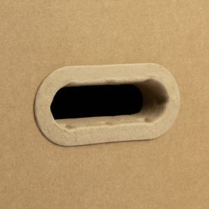 Alternative view of Una maniglia sostenibile, realizzata in fibra modellata proveniente al 100% da materiale riciclato, progettata