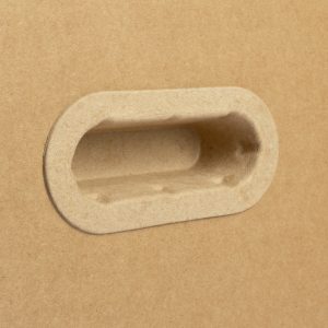 Alternative view of Una maniglia resistente e antipolvere, realizzata in fibra modellata proveniente al 100% da materiale riciclato, progettata