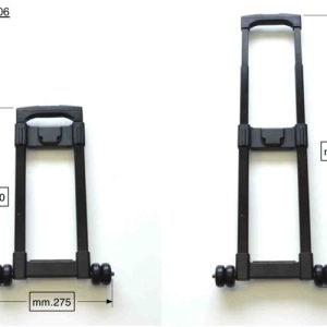 Trolley a 3 stadi con bottone di sgancio