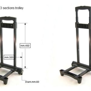 Alternative view of Trolley a 3 stadi con bottone di sgancio