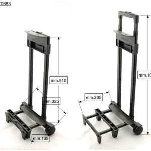 Alternative view of Trolley a 3 stadi con bottone di sgancio